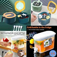 2-in-1 Smart Kitchen Organizer Combo (Spice Box + Drink Jar)